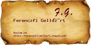 Ferenczfi Gellért névjegykártya